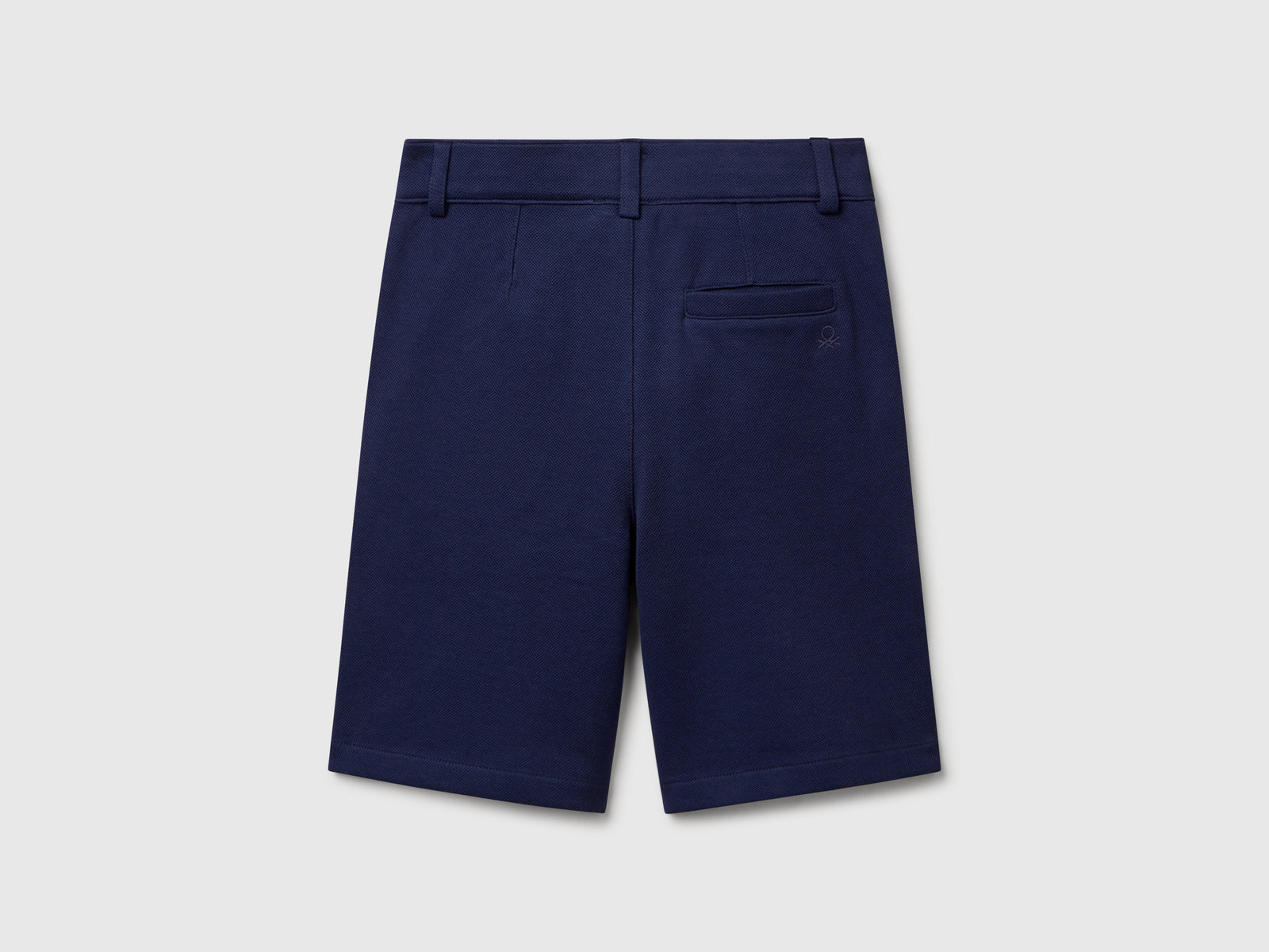 Pantaloni corti in cotone da bambino blu scuro 2 | Benetton Outlet