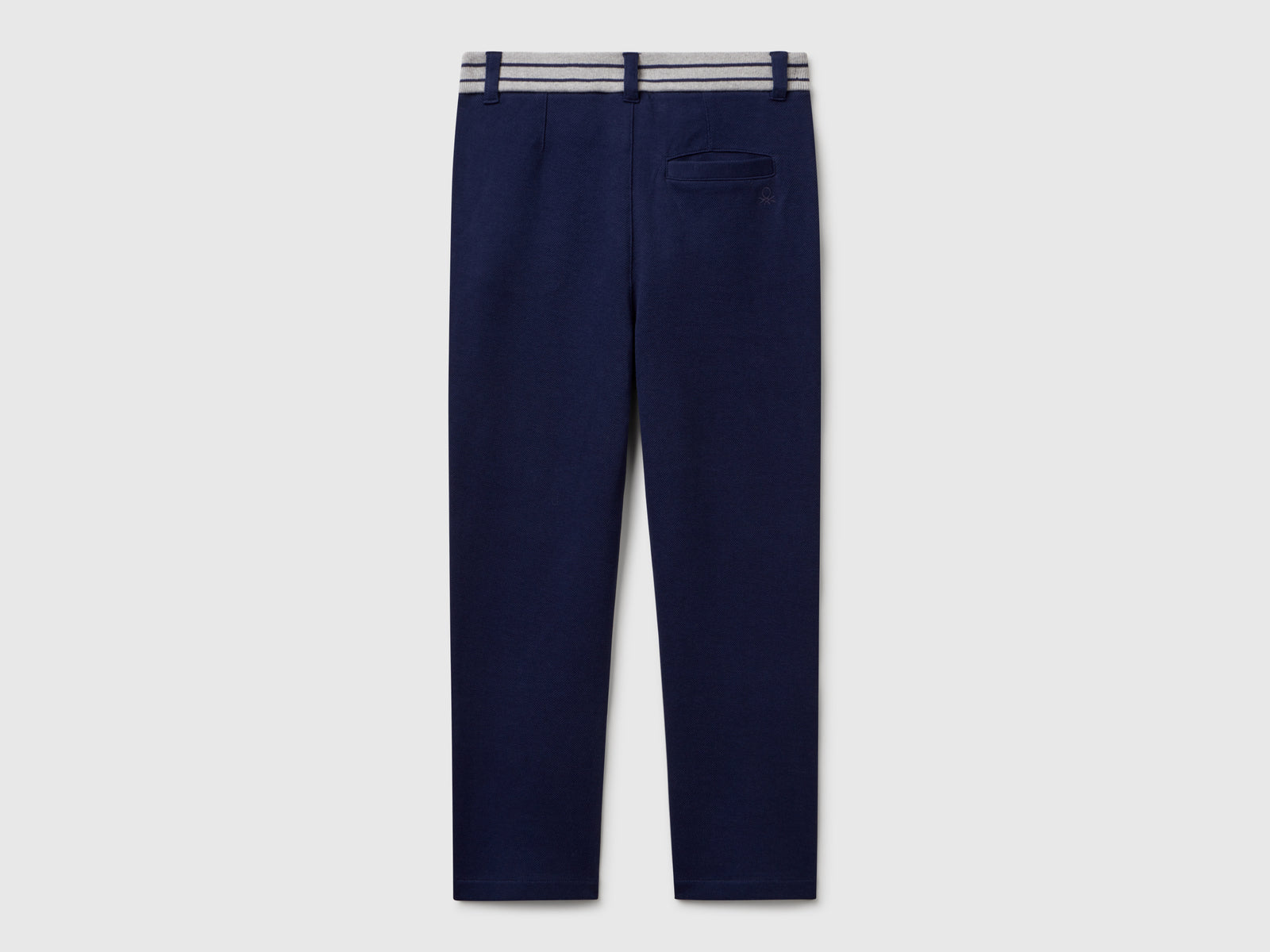 Pantaloni lunghi in cotone da bambino blu scuro 2 | Benetton Outlet