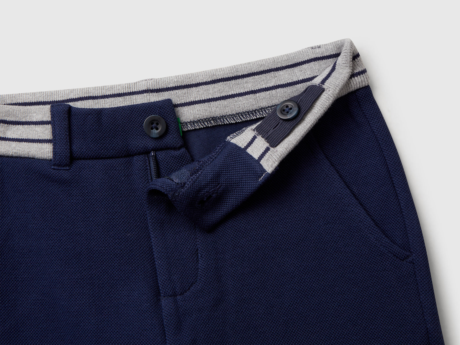 Pantaloni lunghi in cotone da bimbo blu scuro 3 | Benetton Outlet