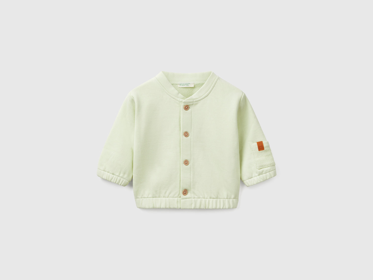 Felpa stile bomber da neonato verde chiaro | Benetton Outlet