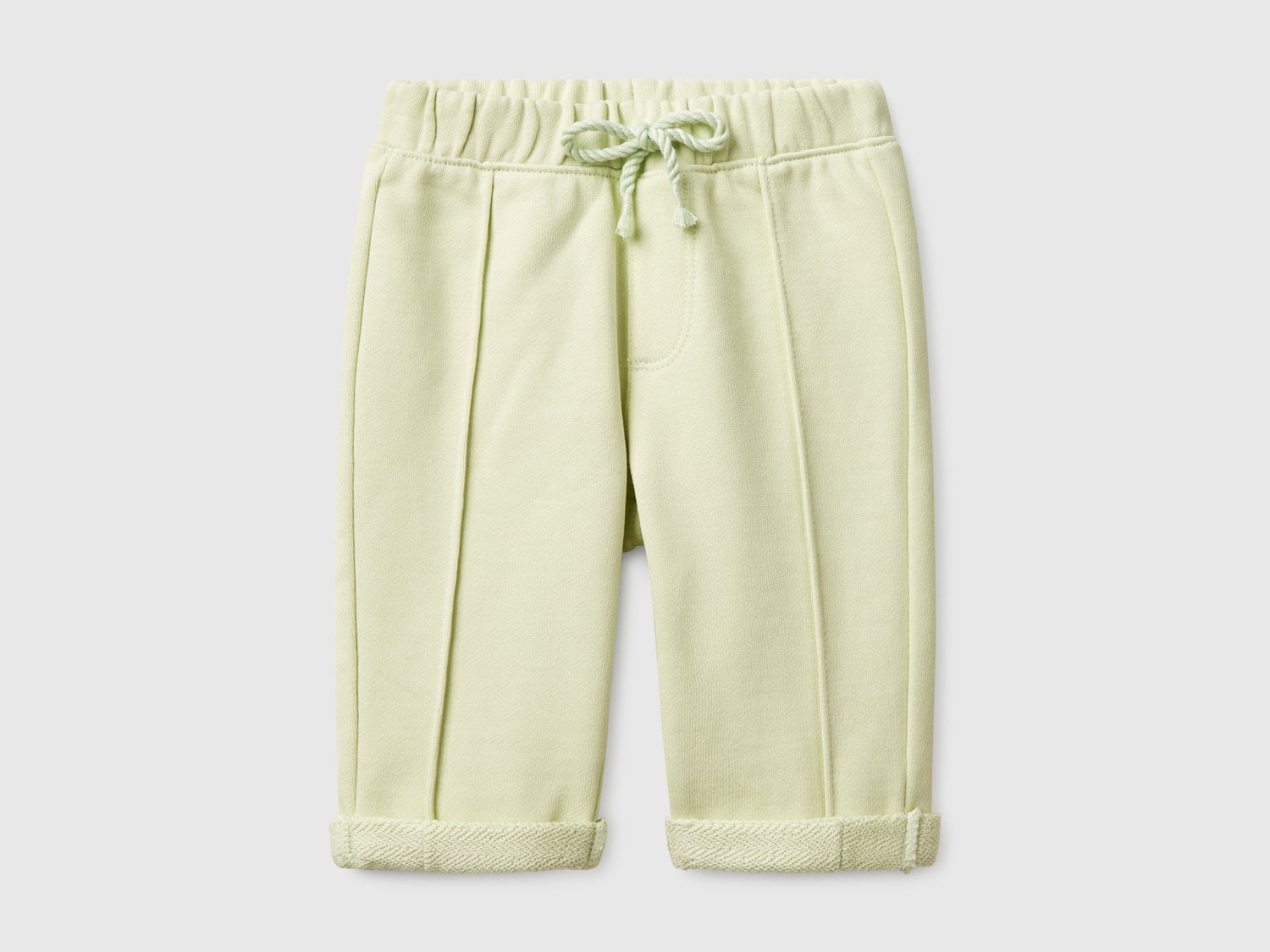 Pantaloni in felpa da neonato verde chiaro | Benetton Outlet