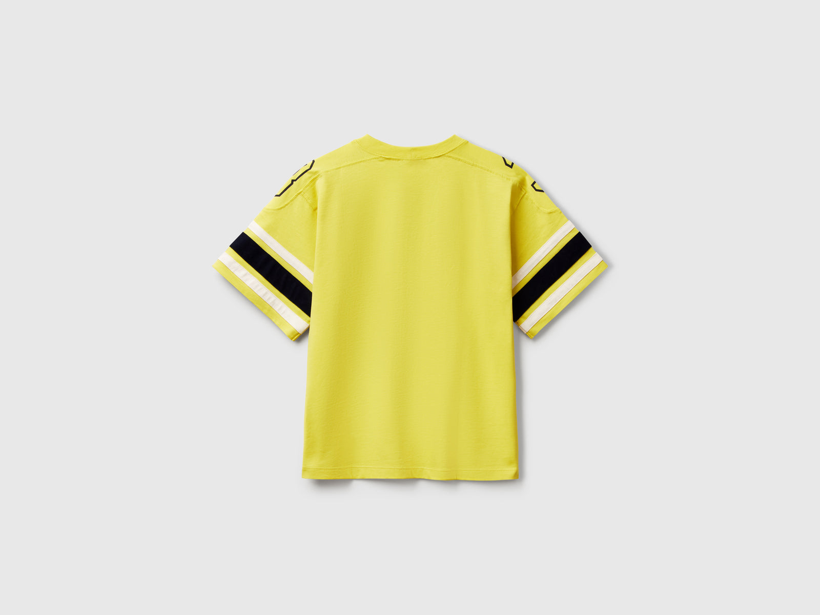 Maglietta manica corta con stampa da bambino giallo 2 | Benetton Outlet