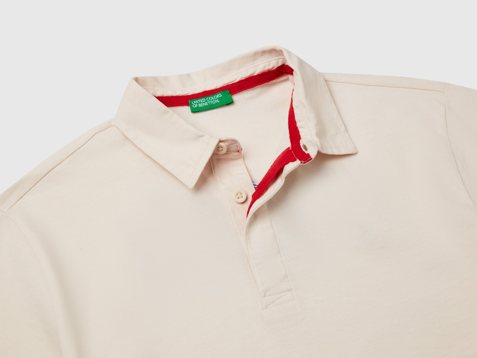 Polo rugby da bambino bianco panna 3 | Benetton Outlet