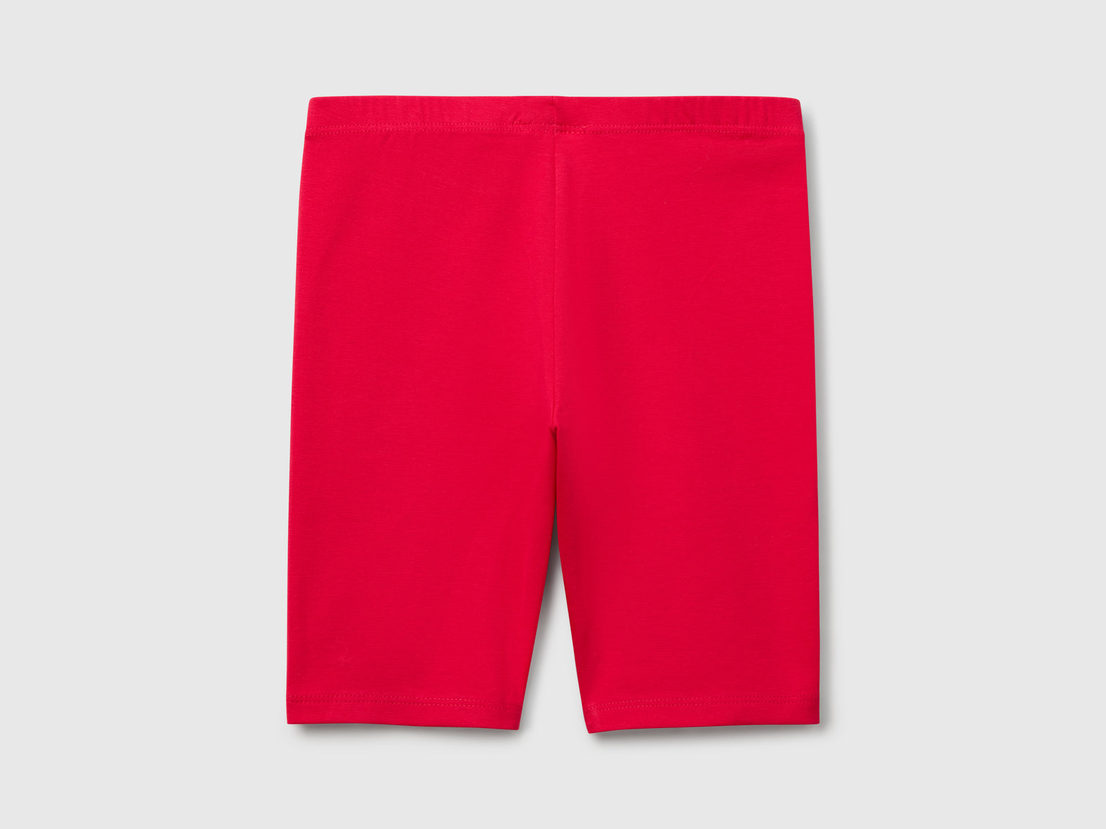 Leggings corti in cotone stretch da bambina fucsia 2 | Benetton Outlet