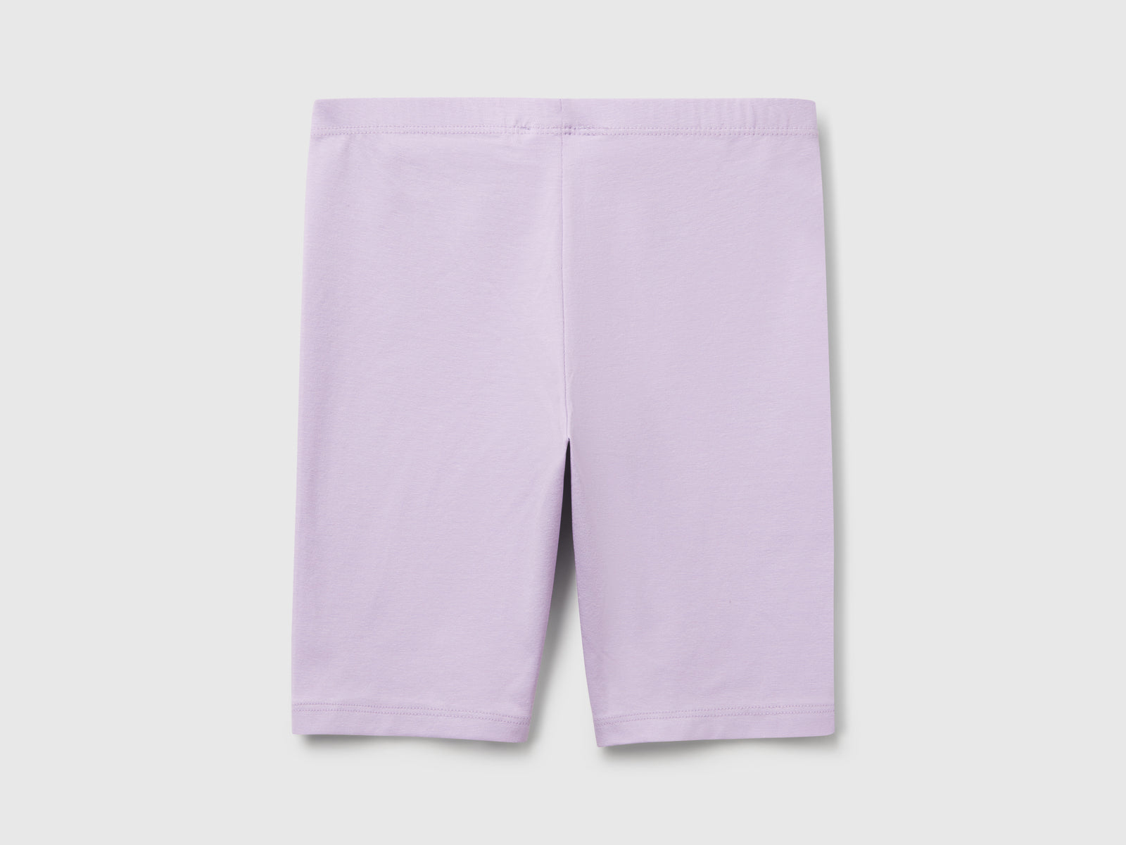 Leggings corti in cotone stretch da bambina lilla 2 | Benetton Outlet