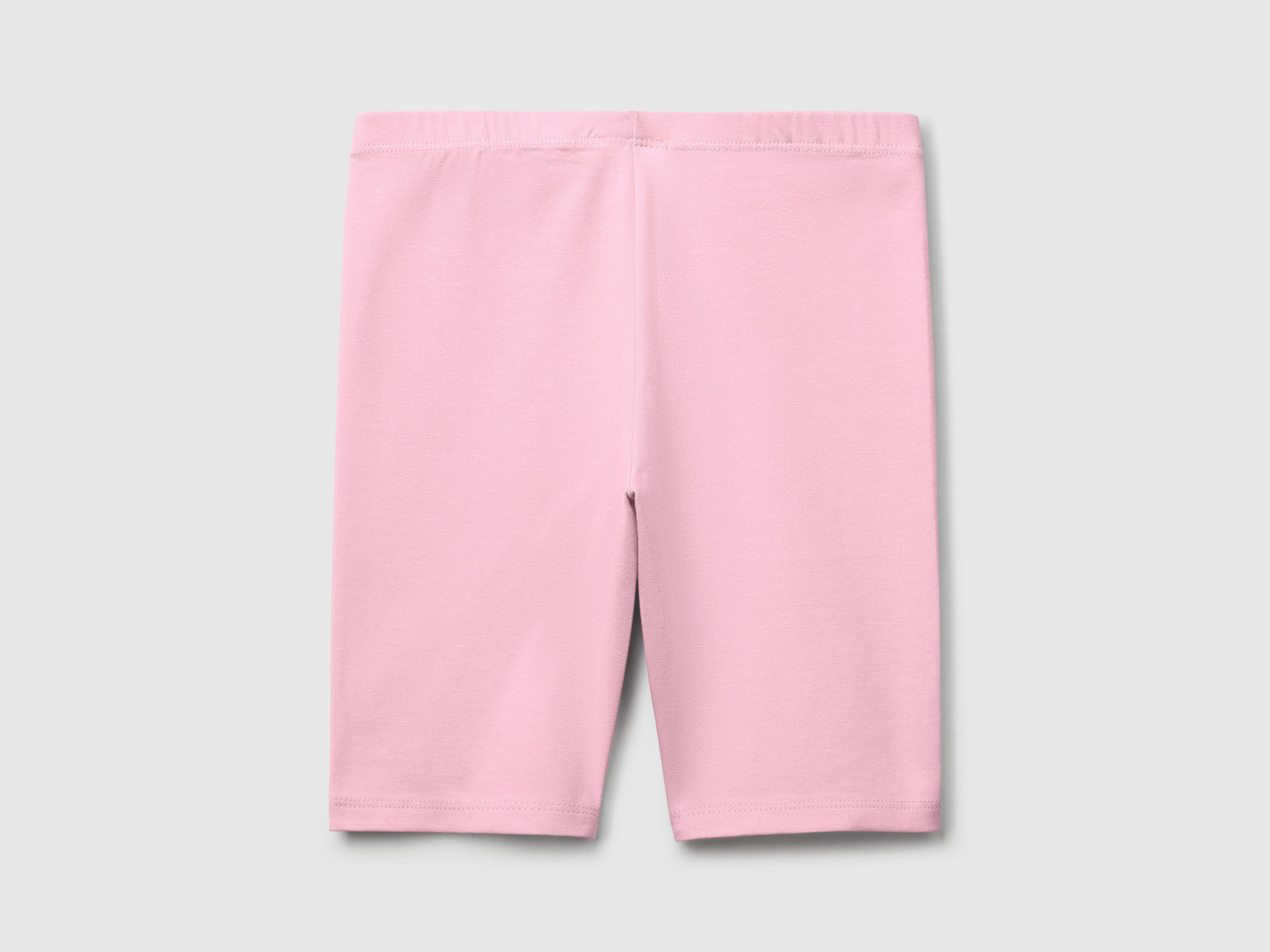 Leggings corti in cotone stretch da bambina rosa 2 | Benetton Outlet