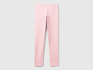 Leggings in cotone stretch con logo