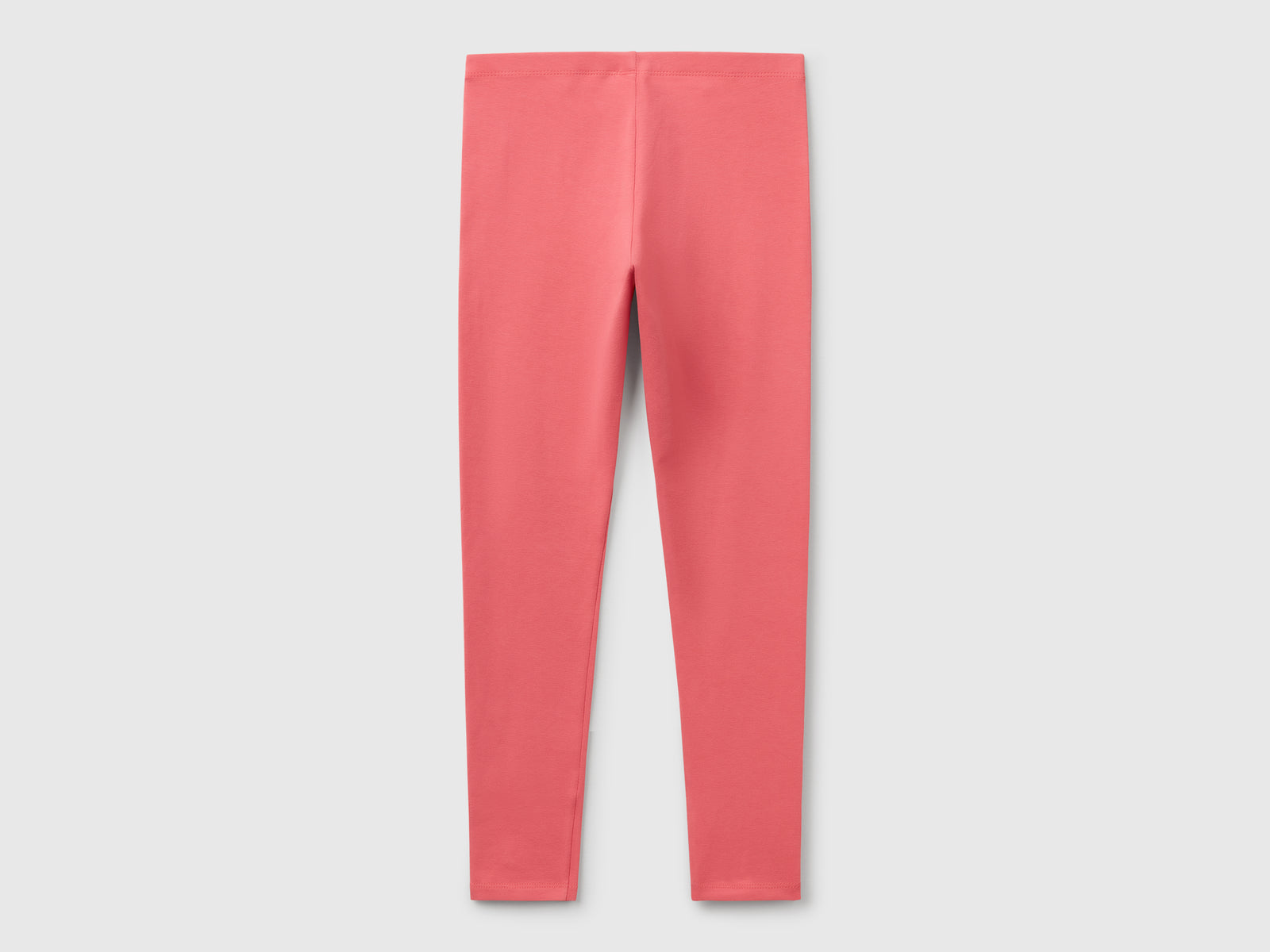 Leggings in cotone stretch con logo da bambina ciclamino 2 | Benetton Outlet