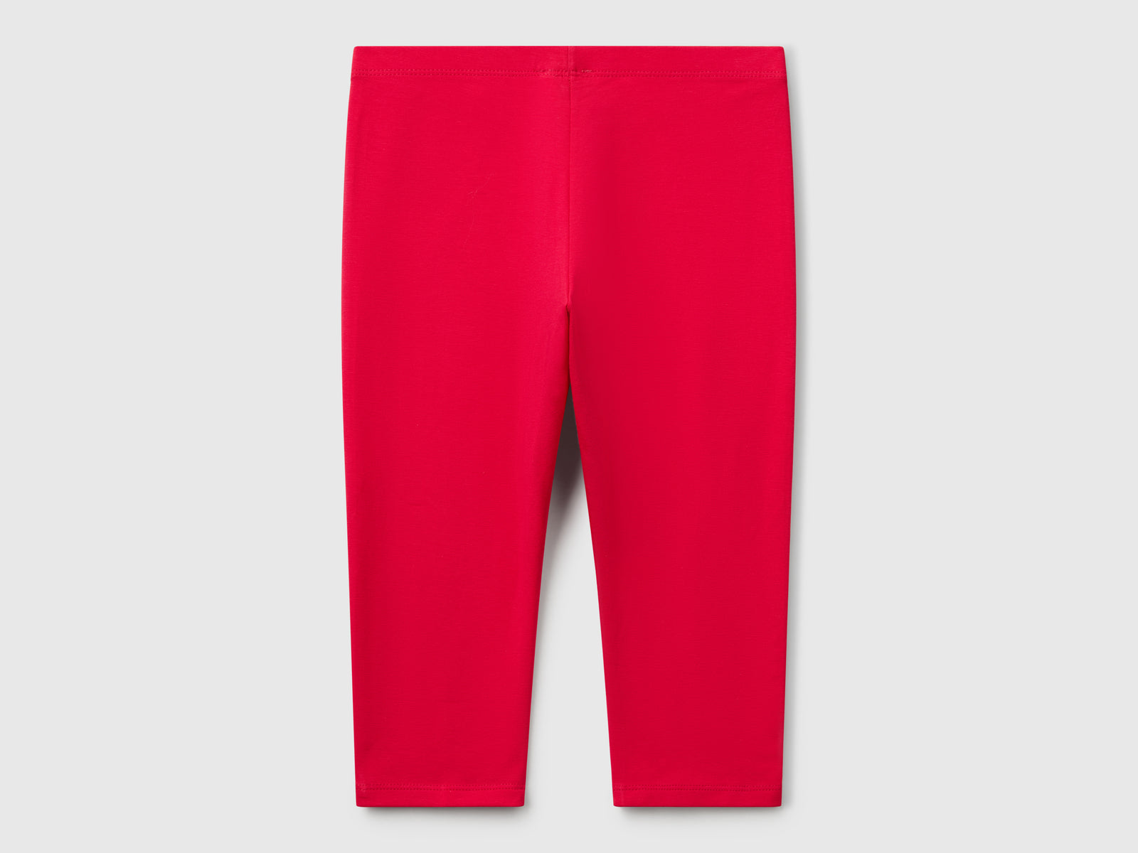 Leggings al ginocchio in cotone stretch da bambina fucsia 2 | Benetton Outlet