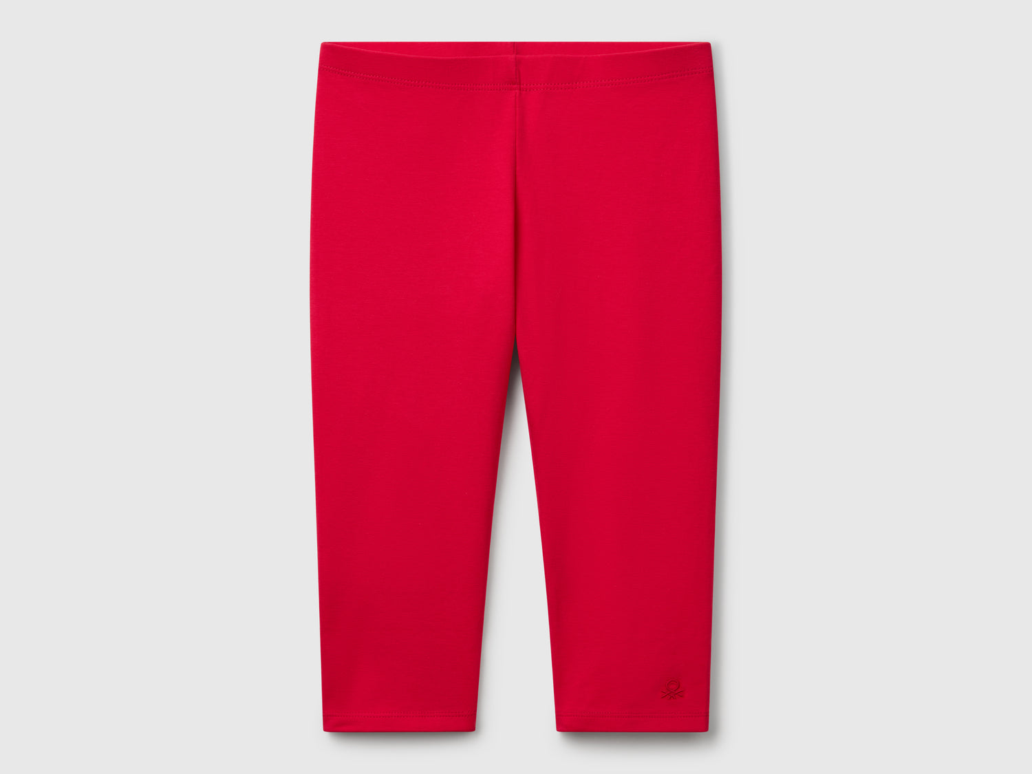 Leggings al ginocchio in cotone stretch da bambina fucsia | Benetton Outlet