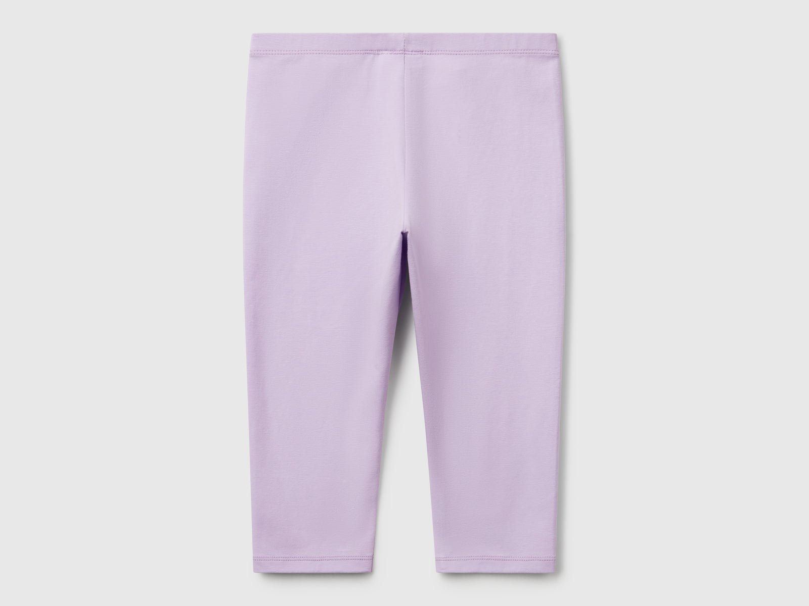 Leggings al ginocchio in cotone stretch da bambina lilla 2 | Benetton Outlet