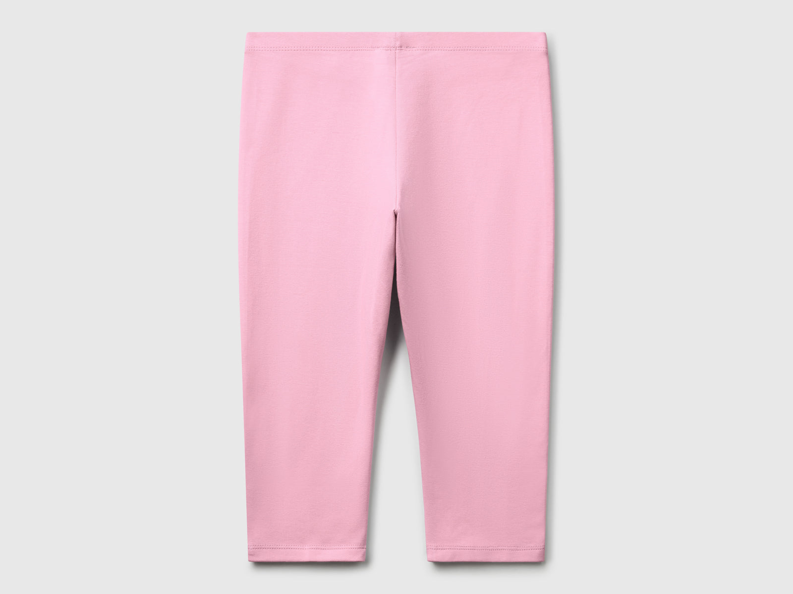 Leggings al ginocchio in cotone stretch da bambina rosa 2 | Benetton Outlet