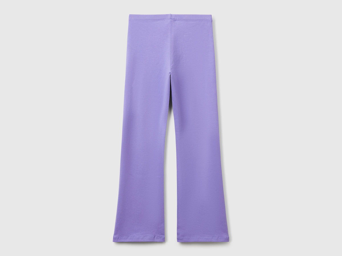 Leggings a zampa in cotone stretch
