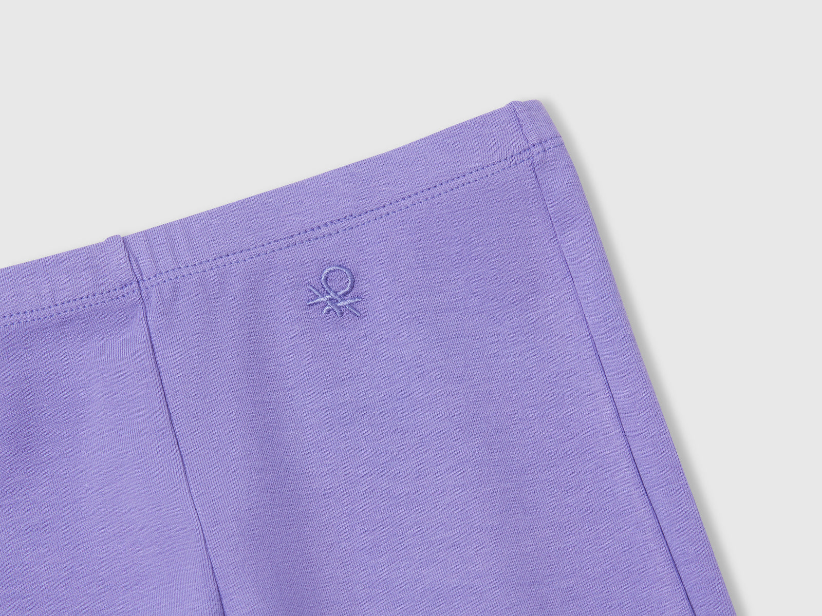Leggings a zampa in cotone stretch da bambina pervinca 3 | Benetton Outlet