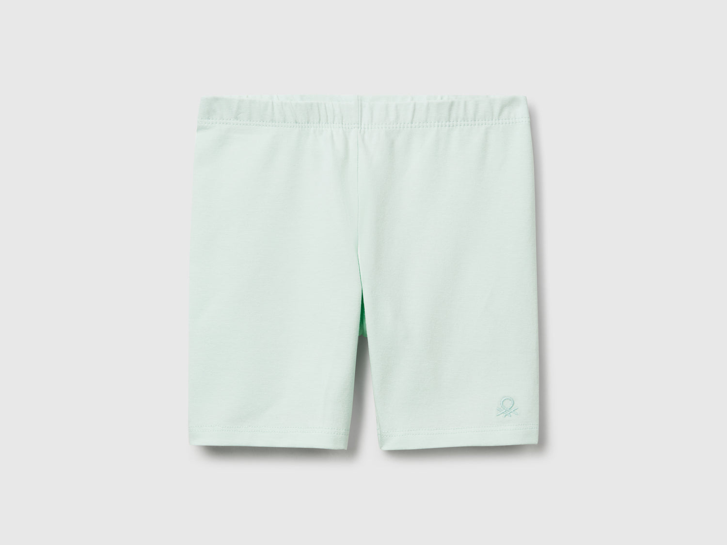 Leggings corti skinny fit da bimba verde acqua | Benetton Outlet