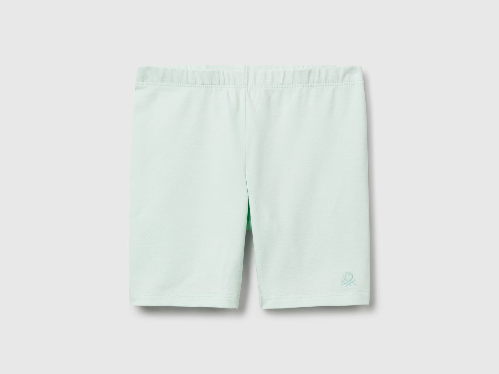 Leggings corti skinny fit da bimba verde acqua | Benetton Outlet