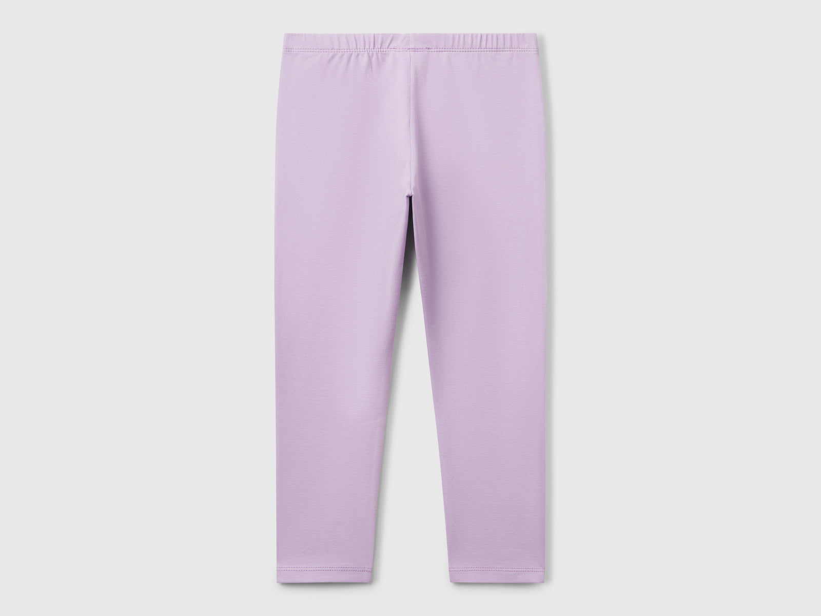 Leggings in cotone stretch da bimba lilla 2 | Benetton Outlet