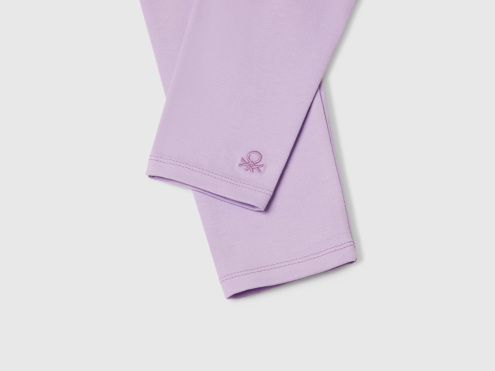 Leggings in cotone stretch da bimba lilla 3 | Benetton Outlet