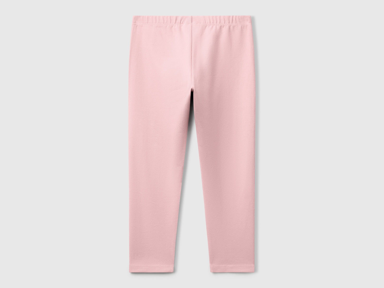 Leggings in cotone stretch da bimba rosa 2 | Benetton Outlet