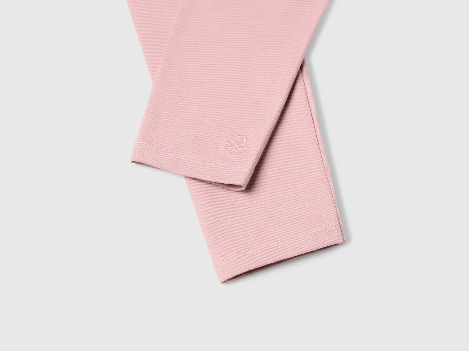 Leggings in cotone stretch da bimba rosa 3 | Benetton Outlet