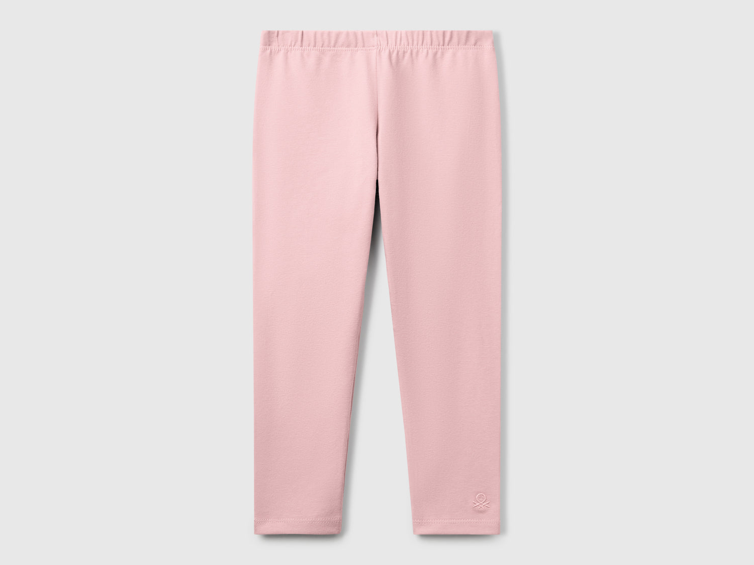 Leggings in cotone stretch da bimba rosa | Benetton Outlet