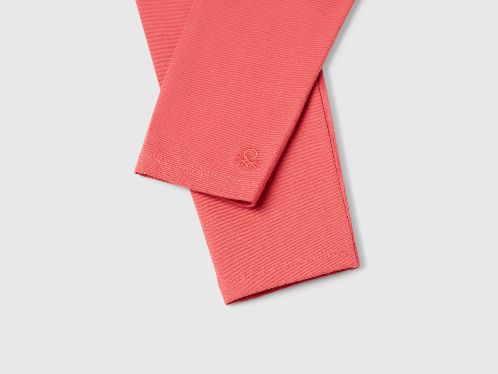 Leggings in cotone stretch da bimba ciclamino 3 | Benetton Outlet