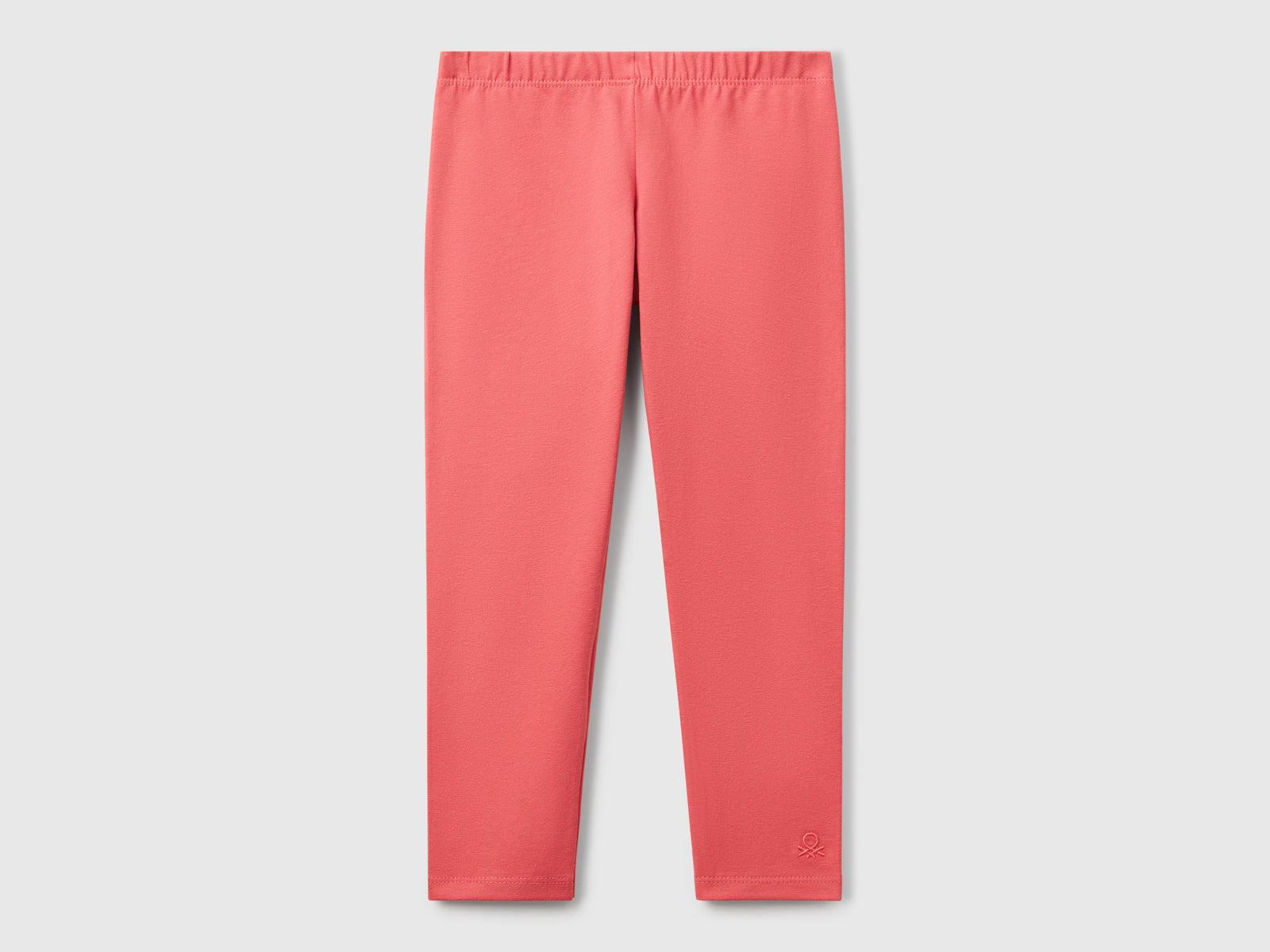 Leggings in cotone stretch da bimba ciclamino | Benetton Outlet