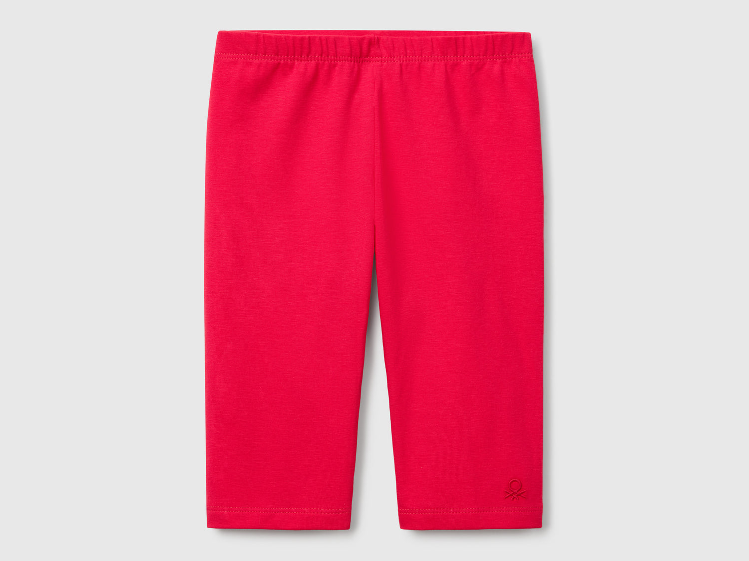 Leggings a 3/4 in cotone stretch da bimba fucsia | Benetton Outlet