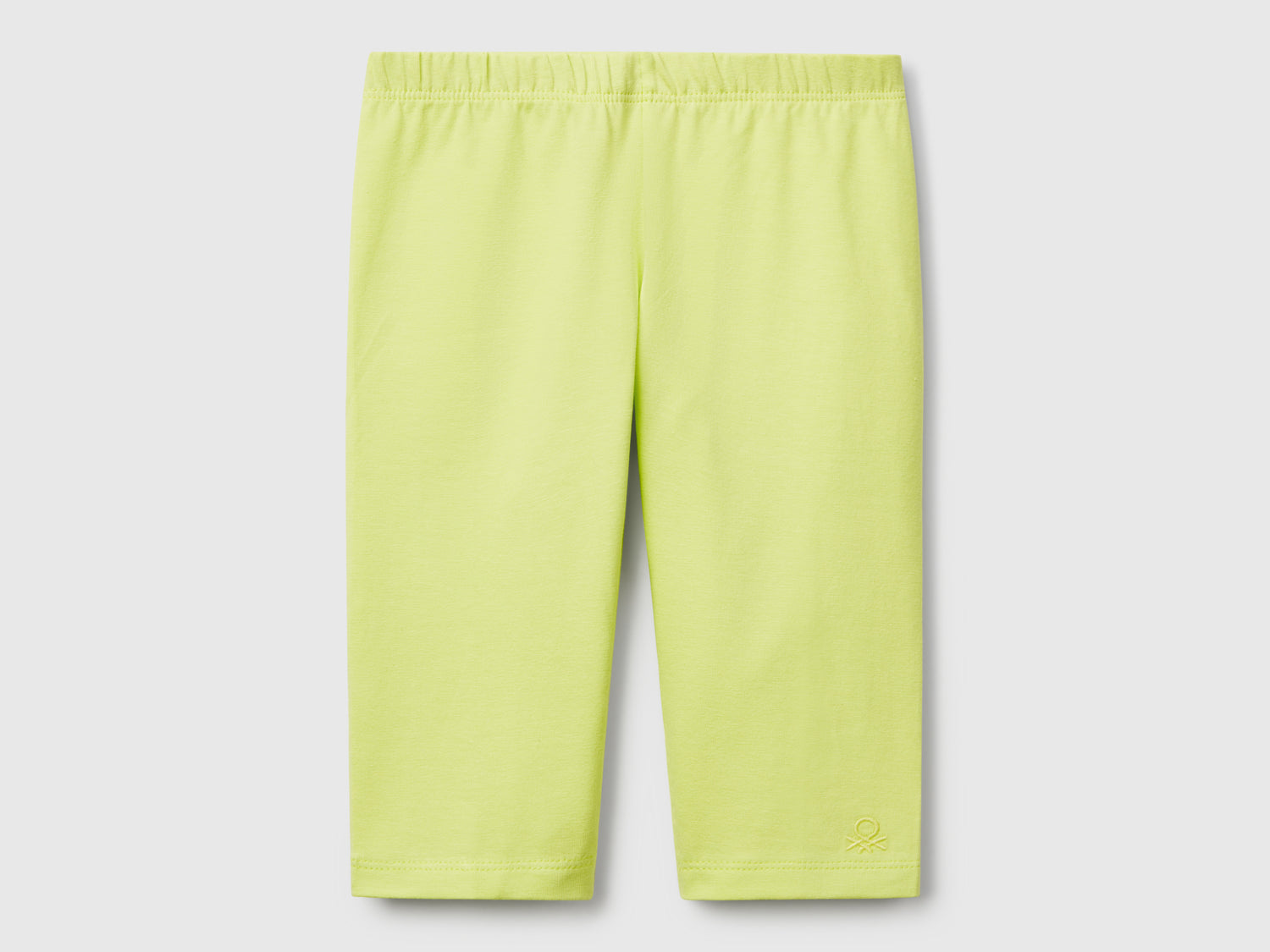 Leggings a 3/4 in cotone stretch da bimba giallo | Benetton Outlet