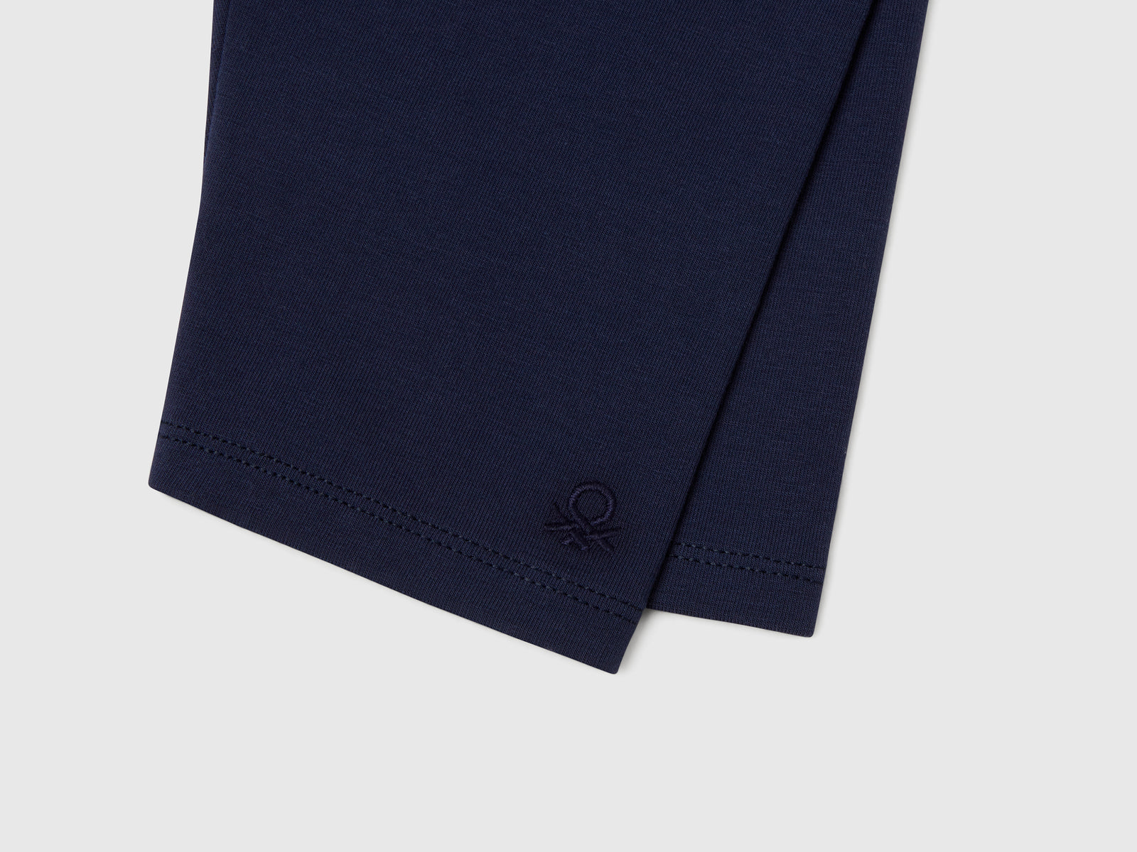 Leggings a 3/4 in cotone stretch da bimba blu scuro 3 | Benetton Outlet