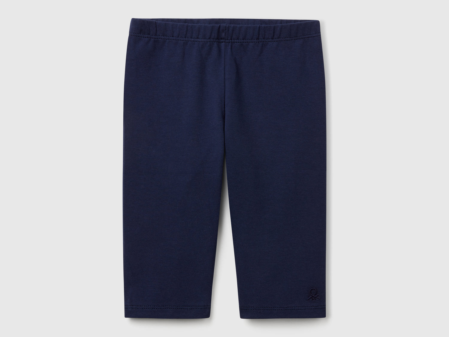 Leggings a 3/4 in cotone stretch da bimba blu scuro | Benetton Outlet