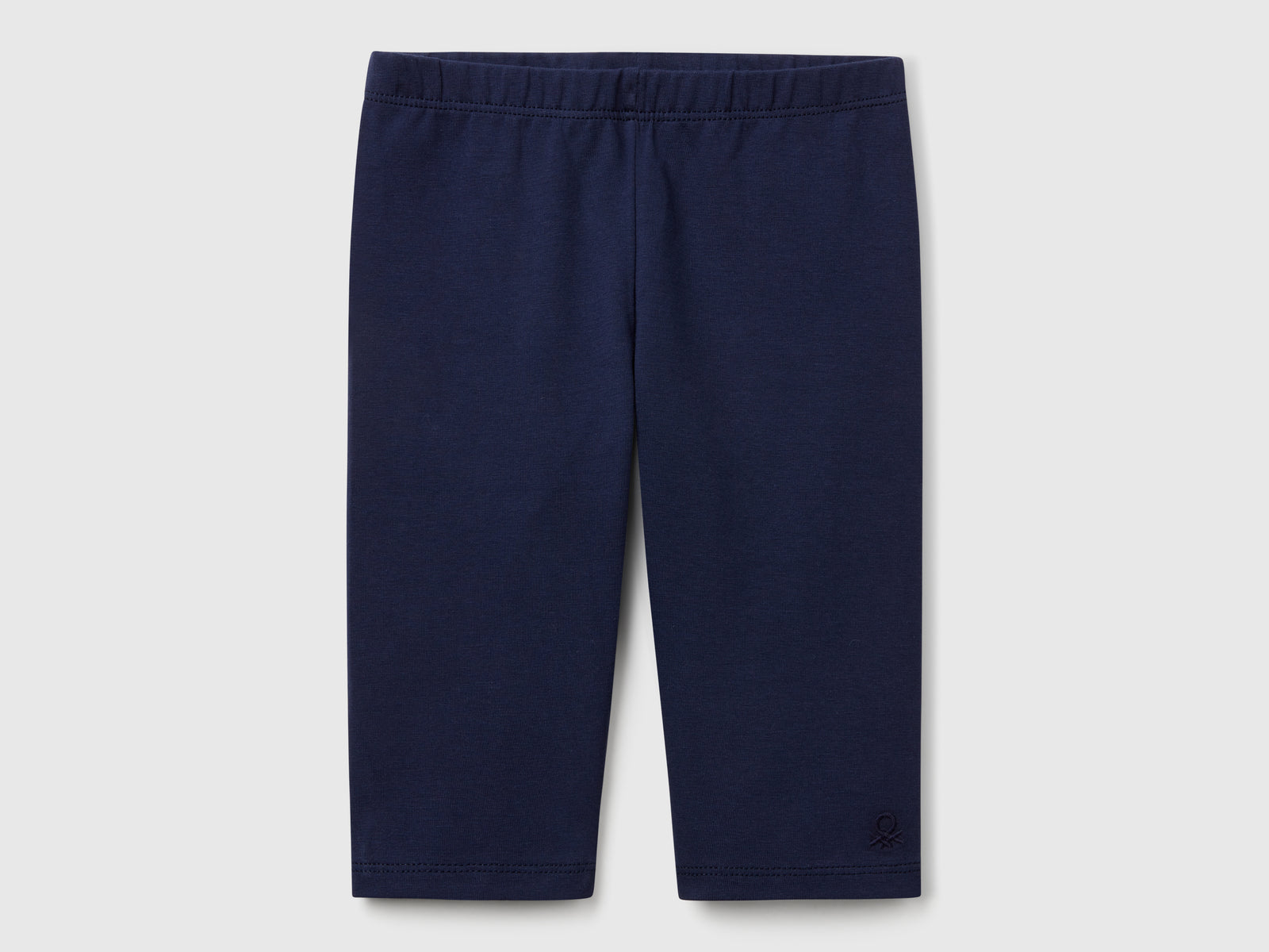 Leggings a 3/4 in cotone stretch da bimba blu scuro | Benetton Outlet