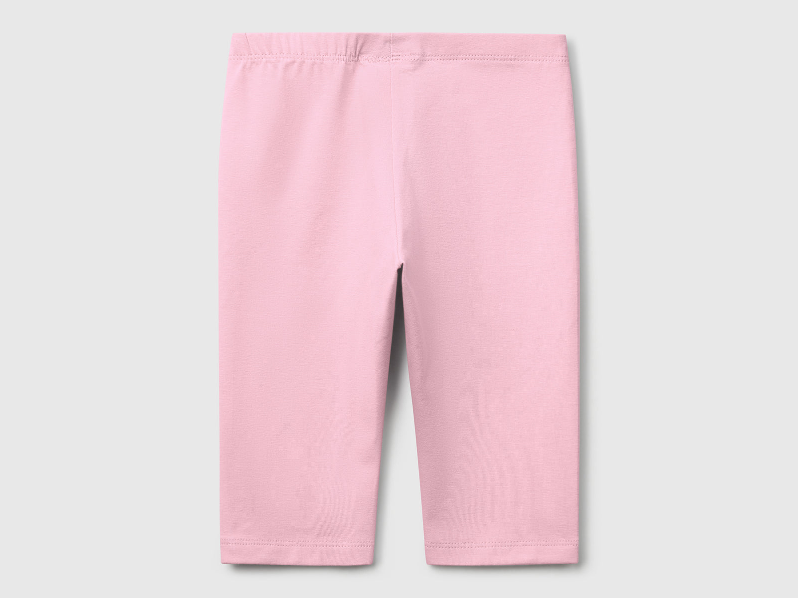 Leggings a 3/4 in cotone stretch da bimba rosa 2 | Benetton Outlet