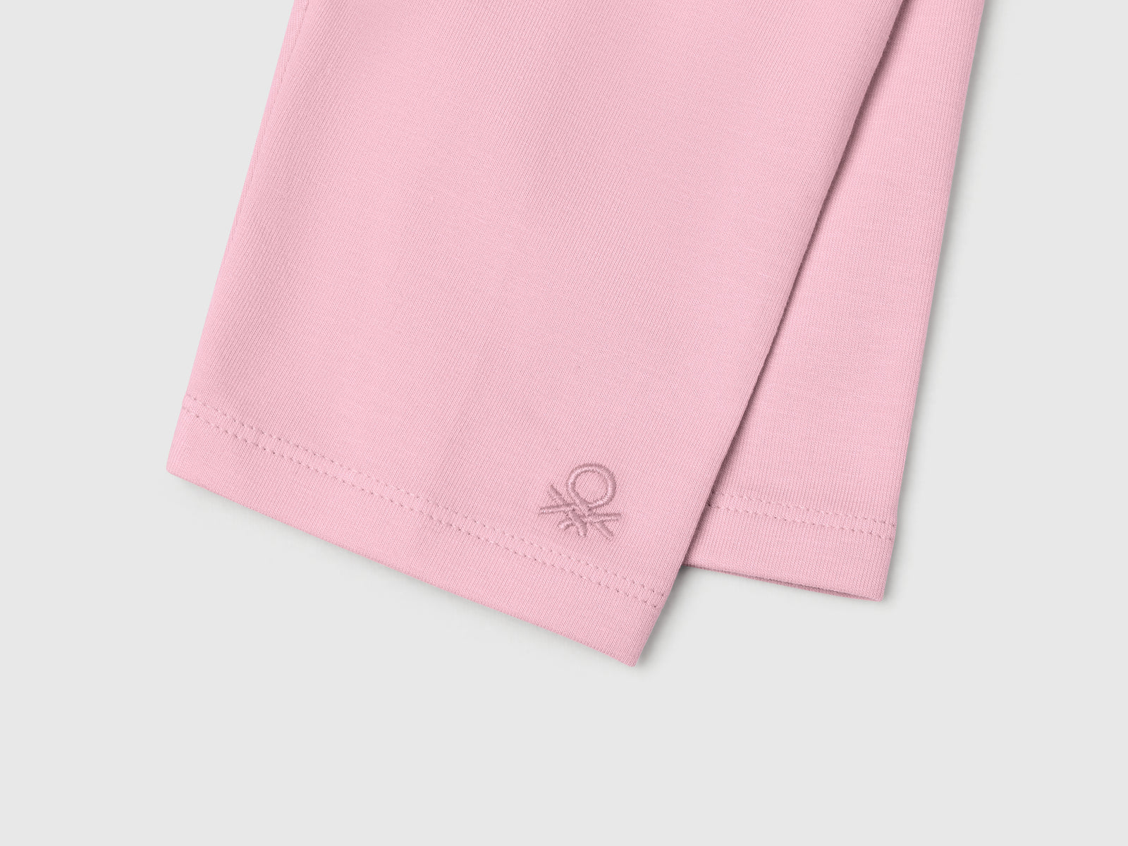 Leggings a 3/4 in cotone stretch da bimba rosa 3 | Benetton Outlet