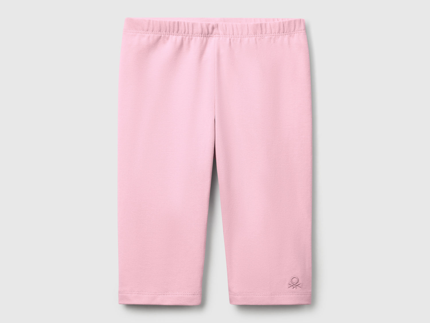 Leggings a 3/4 in cotone stretch da bimba rosa | Benetton Outlet