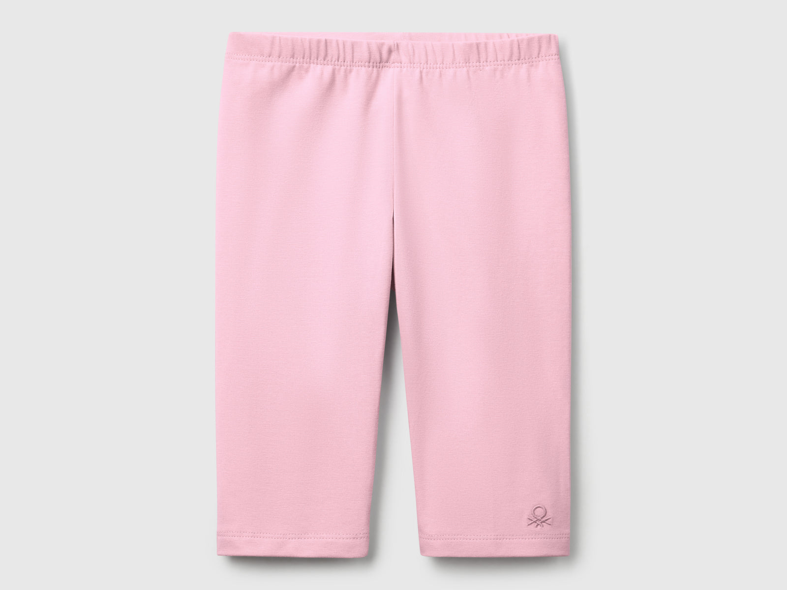 Leggings a 3/4 in cotone stretch da bimba rosa | Benetton Outlet
