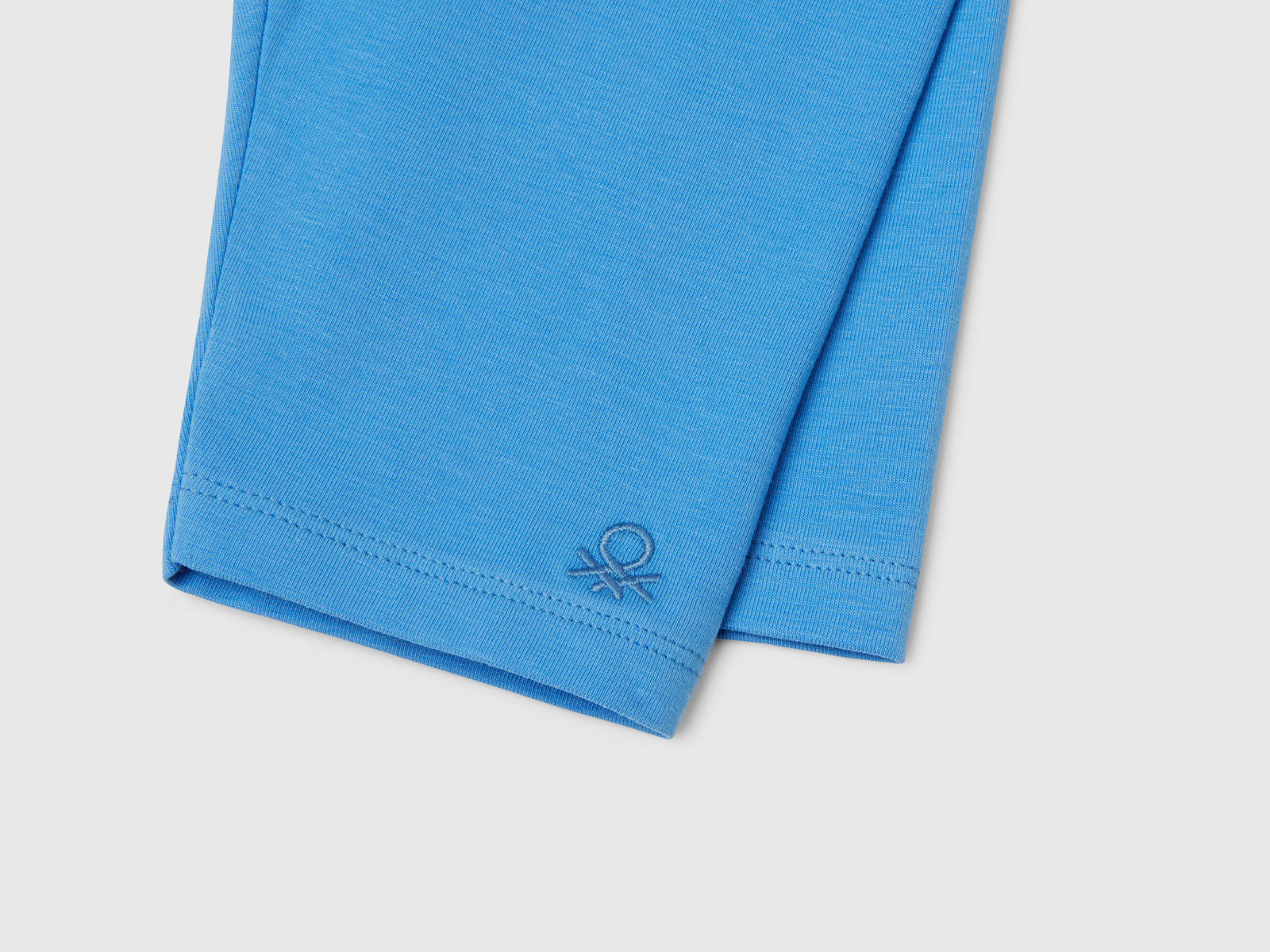 Leggings a 3/4 in cotone stretch da bimba celeste 3 | Benetton Outlet