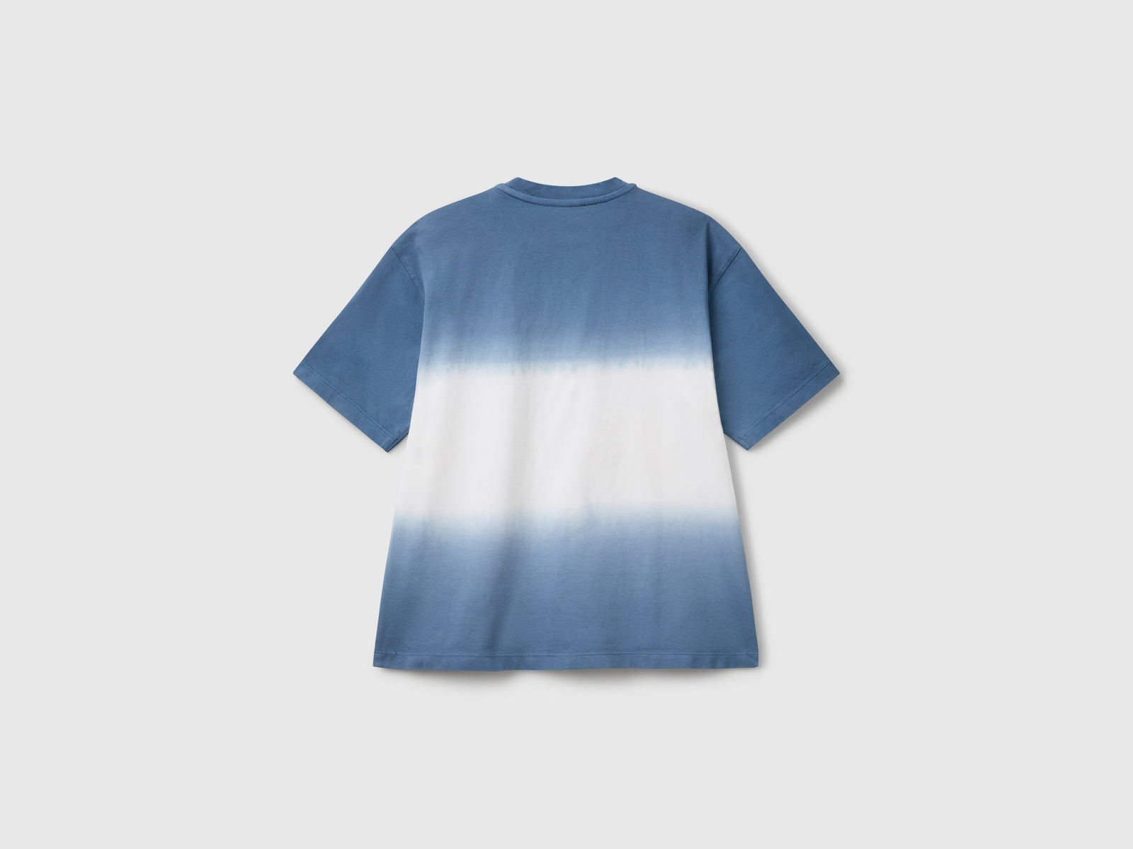 T-shirt dip-dye over fit da bambino blu 2 | Benetton Outlet