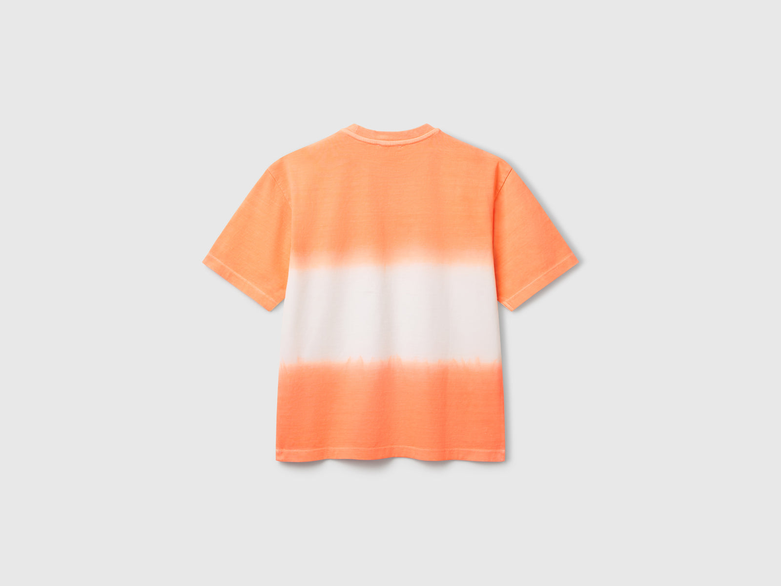 T-shirt dip-dye over fit da bambino arancione 2 | Benetton Outlet