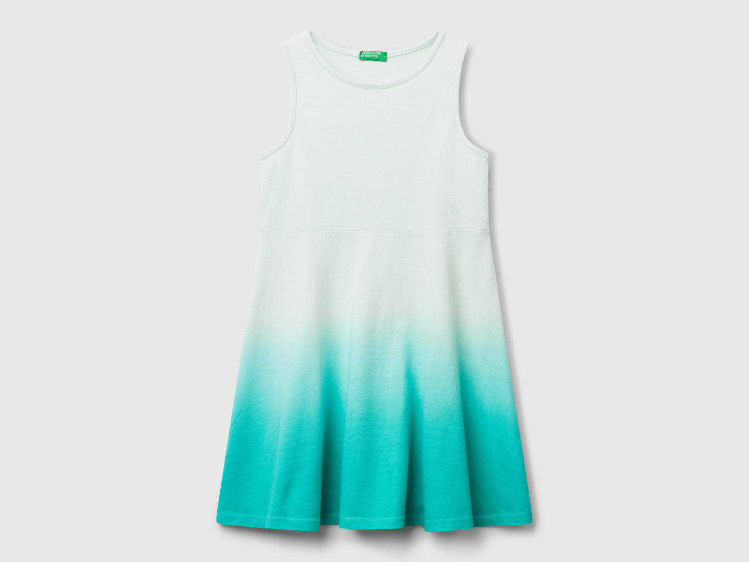 Abito dip-dye da bambina verde acqua | Benetton Outlet
