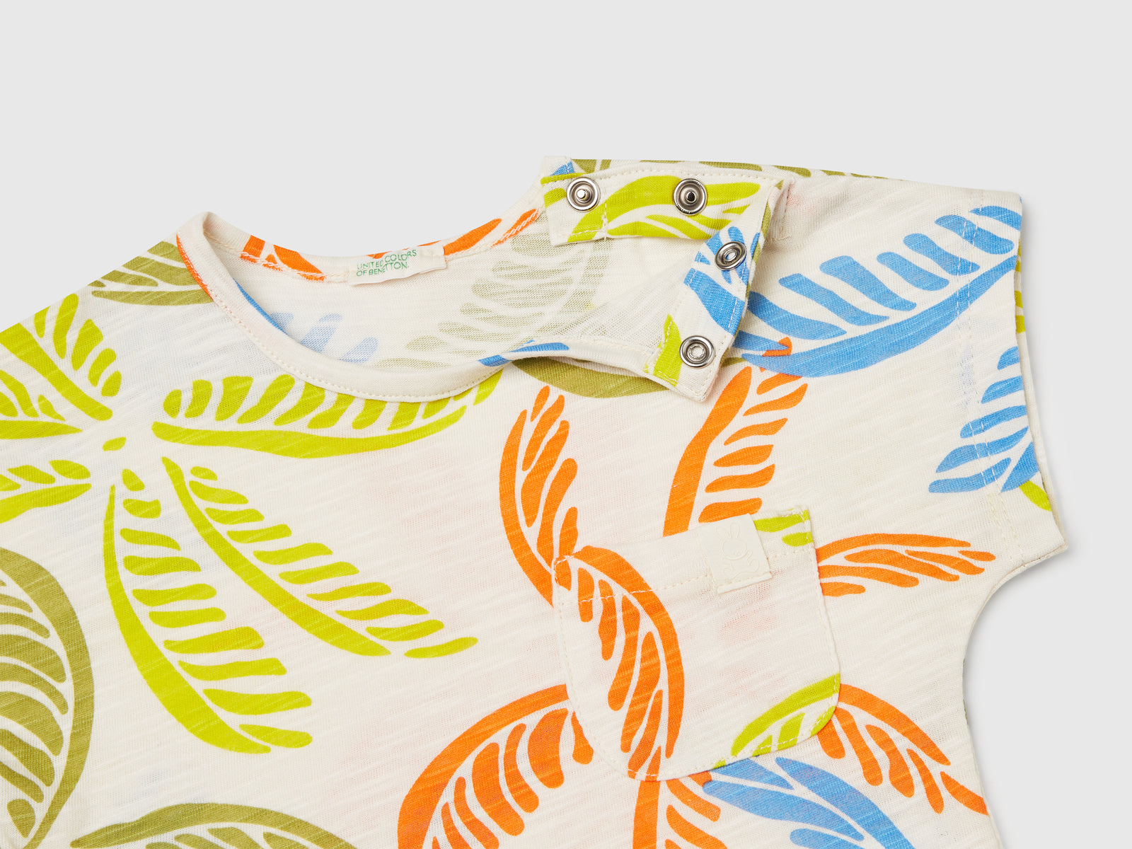 T-shirt con stampa tropicale da neonato multi-color 3 | Benetton Outlet