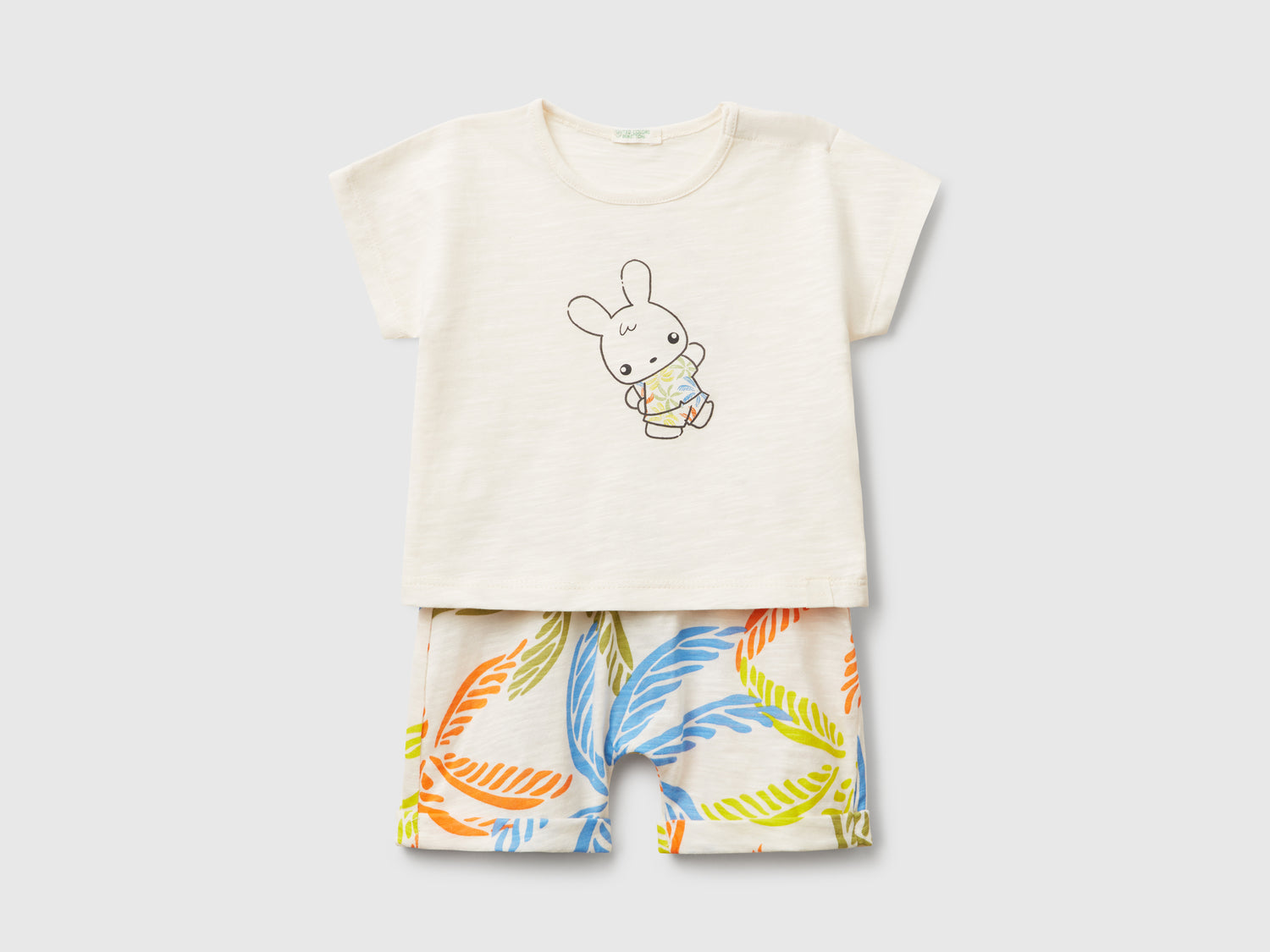 Completo leggero t-shirt e shorts da neonato multi-color | Benetton Outlet