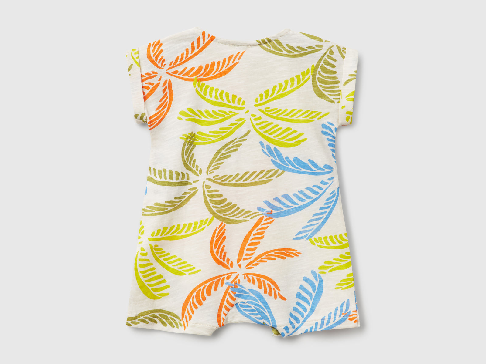 Tutina con stampa tropicale da neonato multi-color 2 | Benetton Outlet