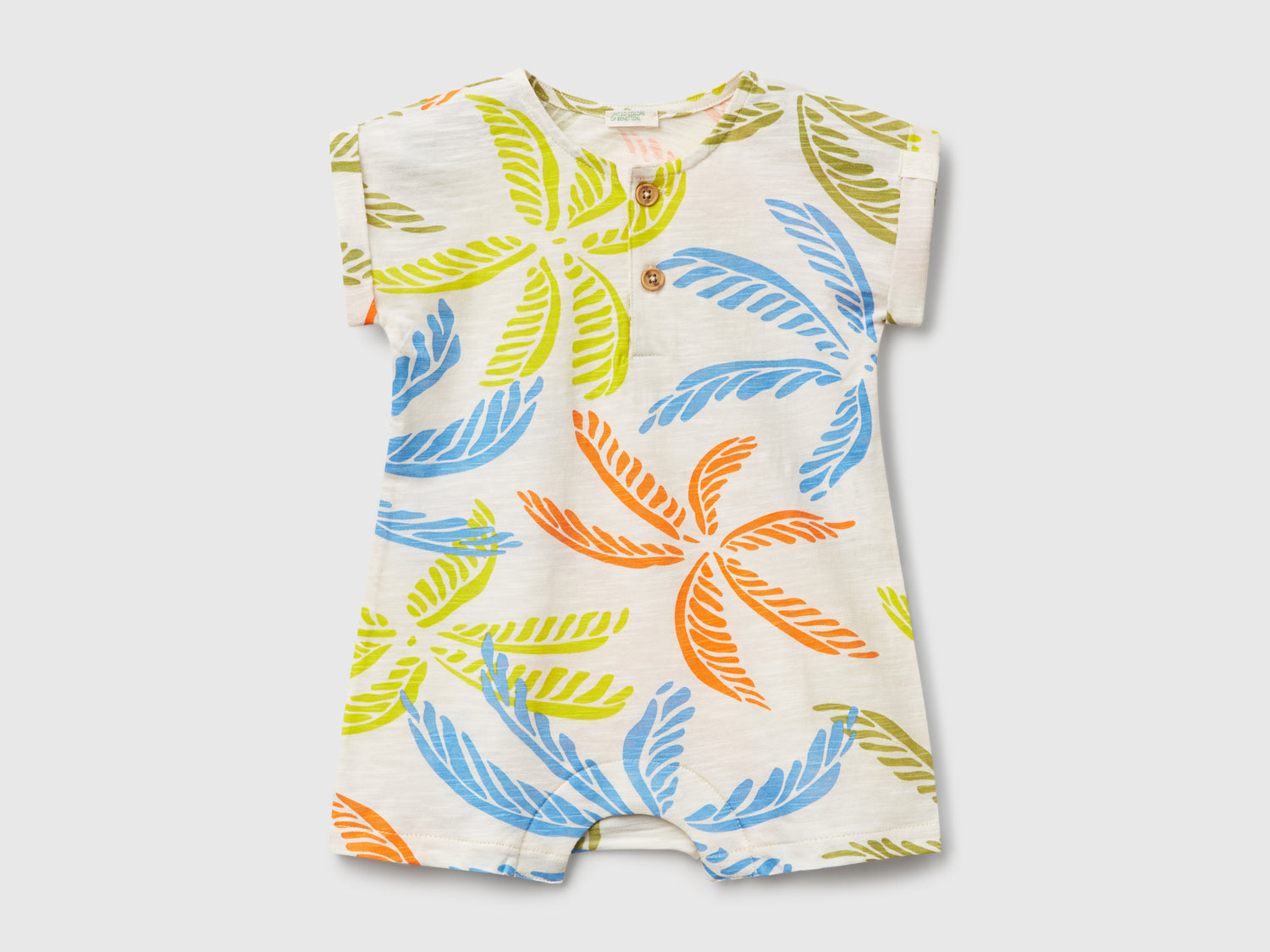 Tutina con stampa tropicale da neonato multi-color | Benetton Outlet