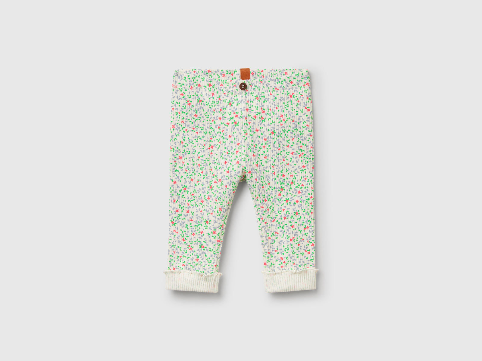 Leggings con stampa floreale da neonato bianco panna | Benetton Outlet