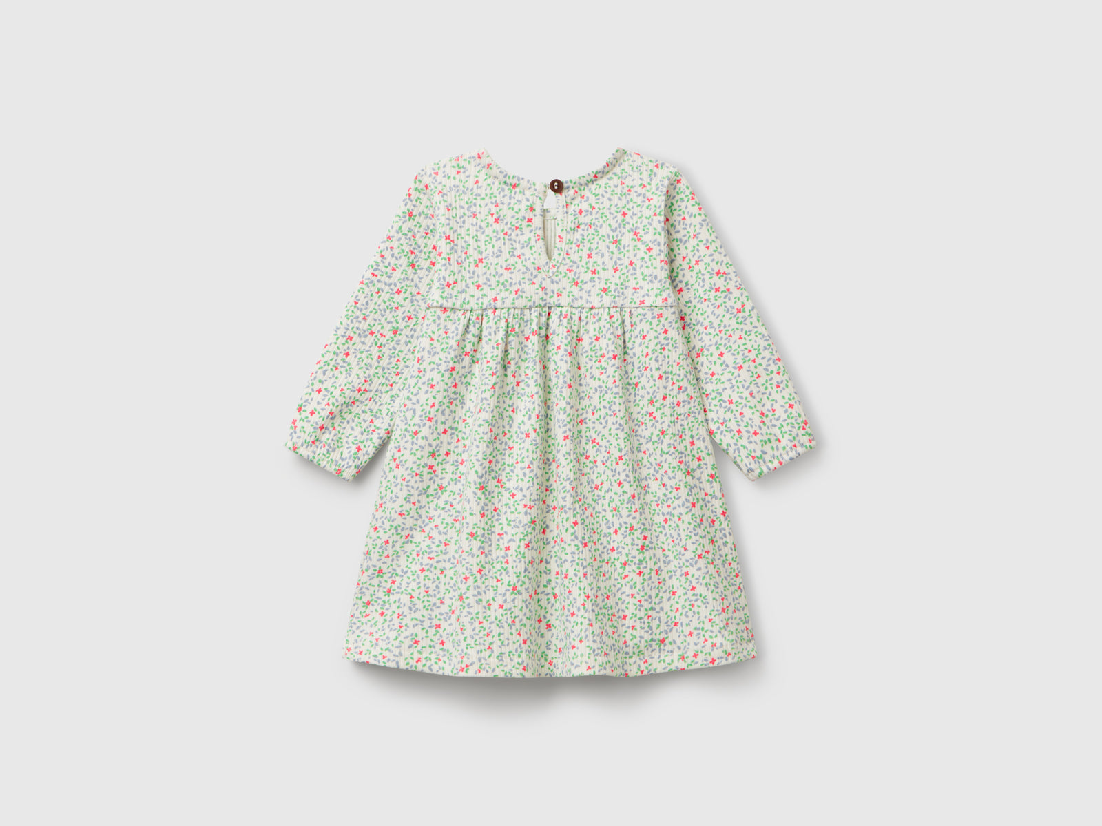 Vestito a fiori da neonato bianco panna 2 | Benetton Outlet