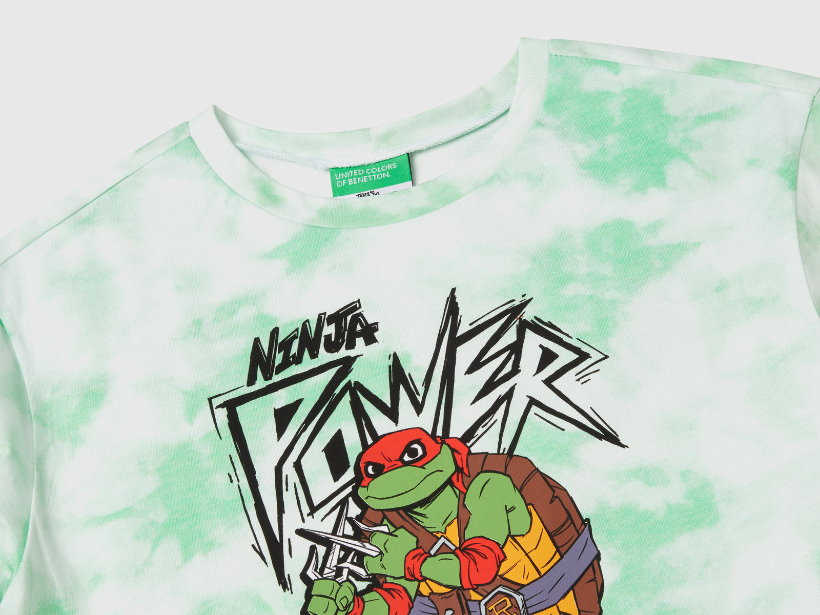 T-shirt Tartarughe Ninja ©2025 Viacom da bambino verde fluo 3 | Benetton Outlet