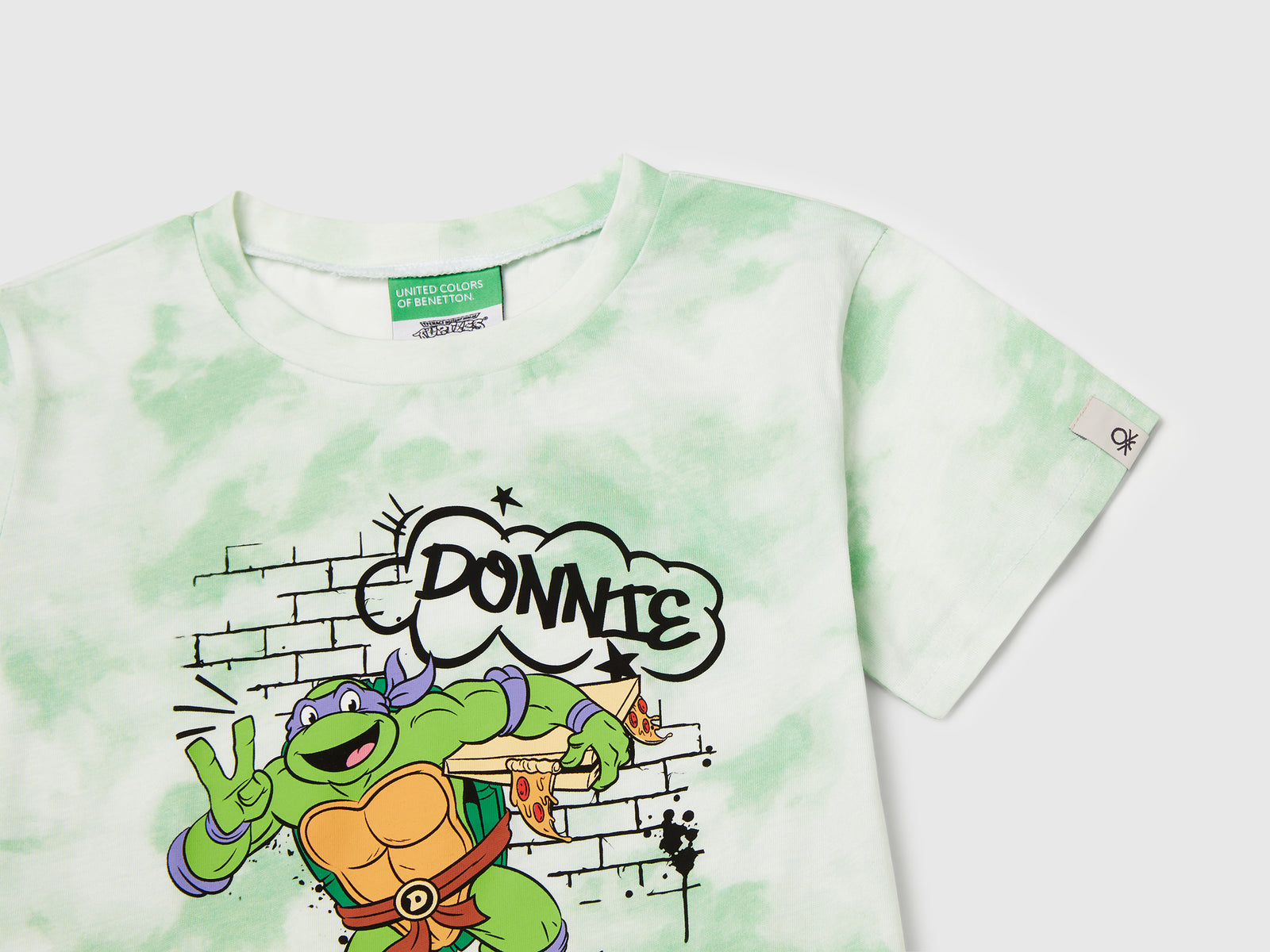 T-shirt Tartarughe Ninja ©2025 Viacom da bimbo verde chiaro 3 | Benetton Outlet