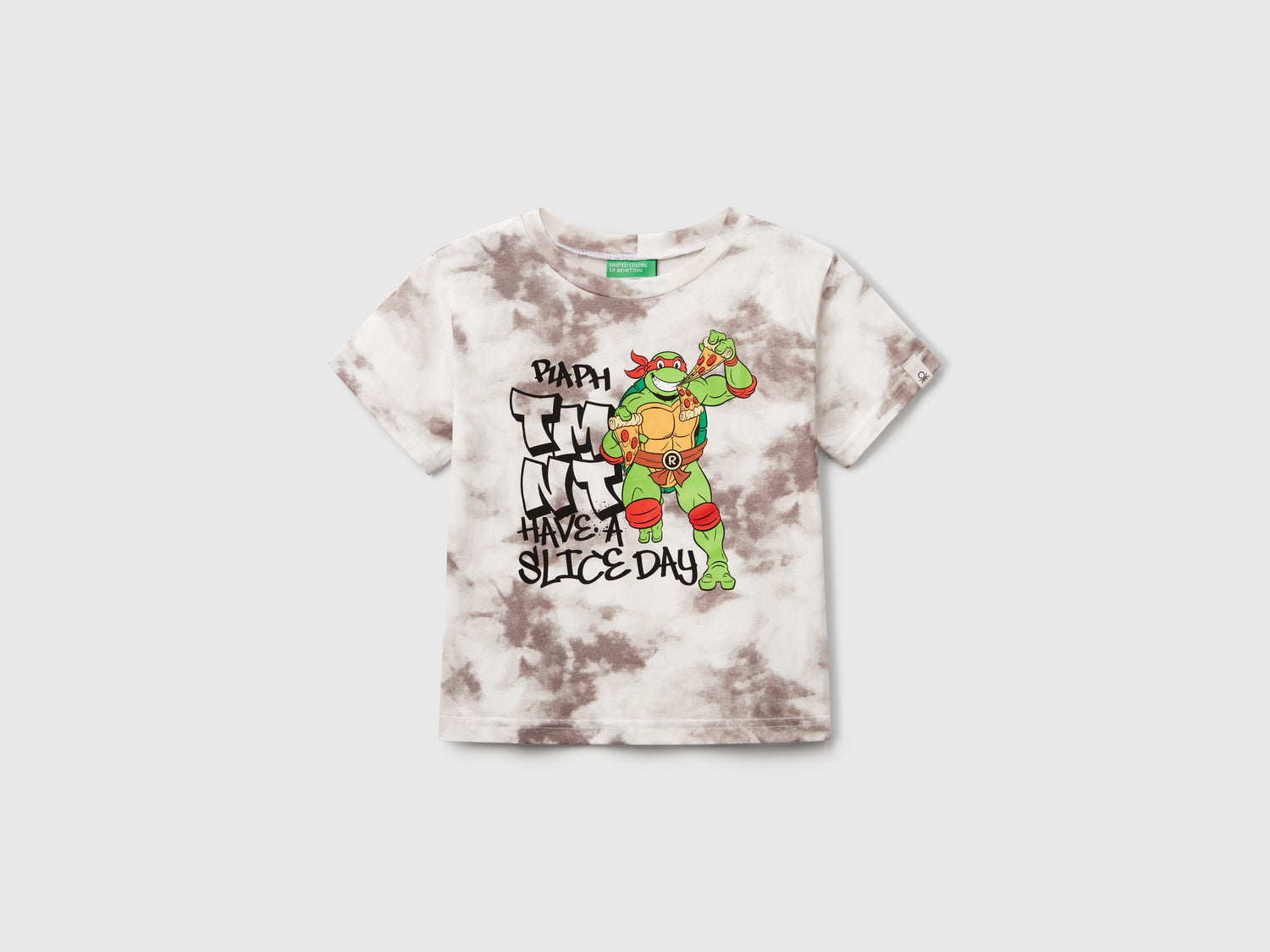 T-shirt Tartarughe Ninja ©2025 Viacom da bimbo grigio chiaro | Benetton Outlet