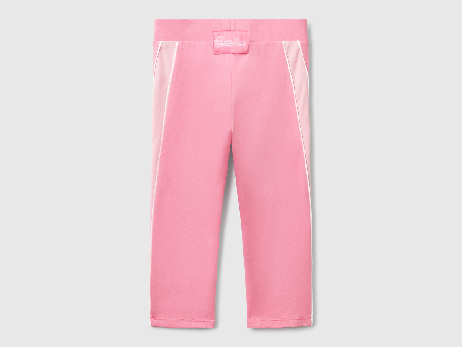 Leggings sportivi con piping da bambina rosa 2 | Benetton Outlet